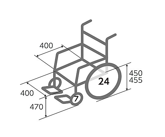 車椅子（スチール製）