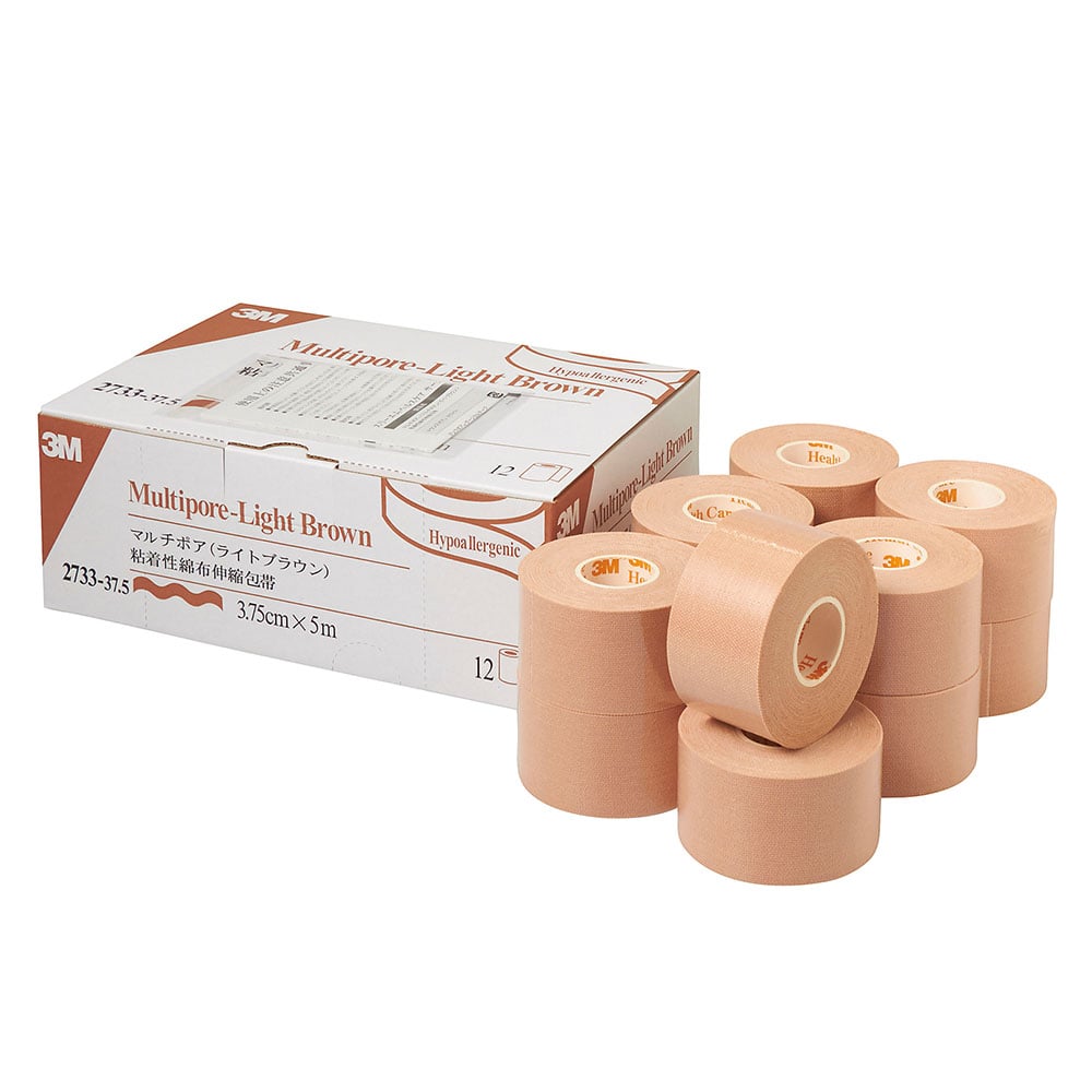 マルチポア　ライトブラウン　粘着性綿布伸縮包帯