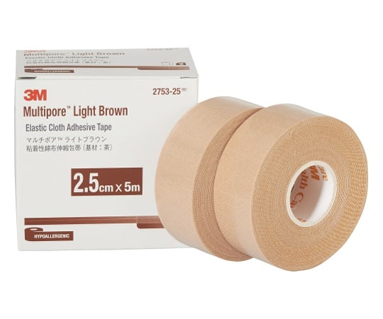マルチポア　ライトブラウン　粘着性綿布伸縮包帯