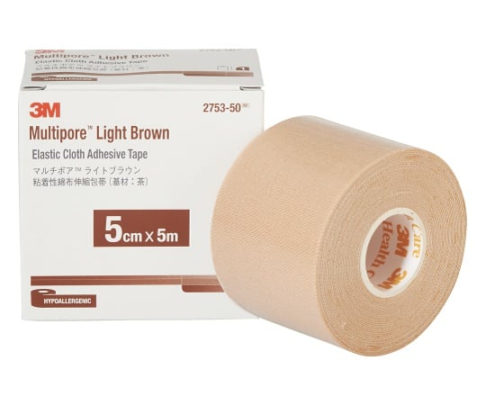 マルチポア　ライトブラウン　粘着性綿布伸縮包帯