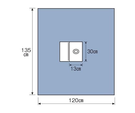 ステリ・ドレープ　眼科用　撥水不織布製　穴あきシリーズ