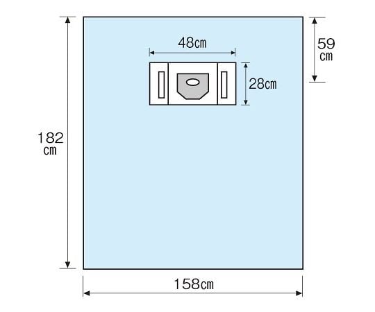 ステリ・ドレープ　眼科用　撥水不織布製　穴あきシリーズ